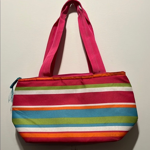 Striped Multicolor Women's cooler/lunch Bag - Picture 2 of 5